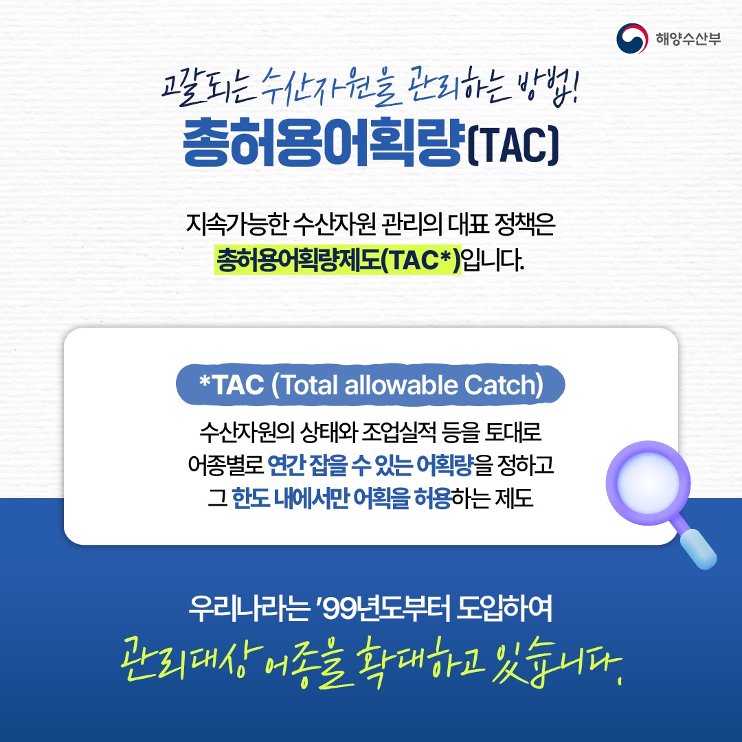 총허용어획량(TAC) 시행계획 수립 및 시행