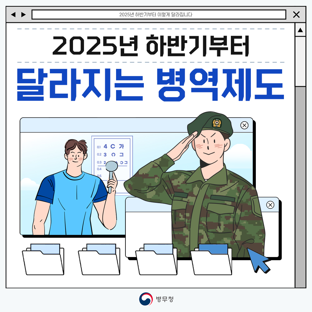 2025년 하반기부터 병역제도가 이렇게 바뀝니다!