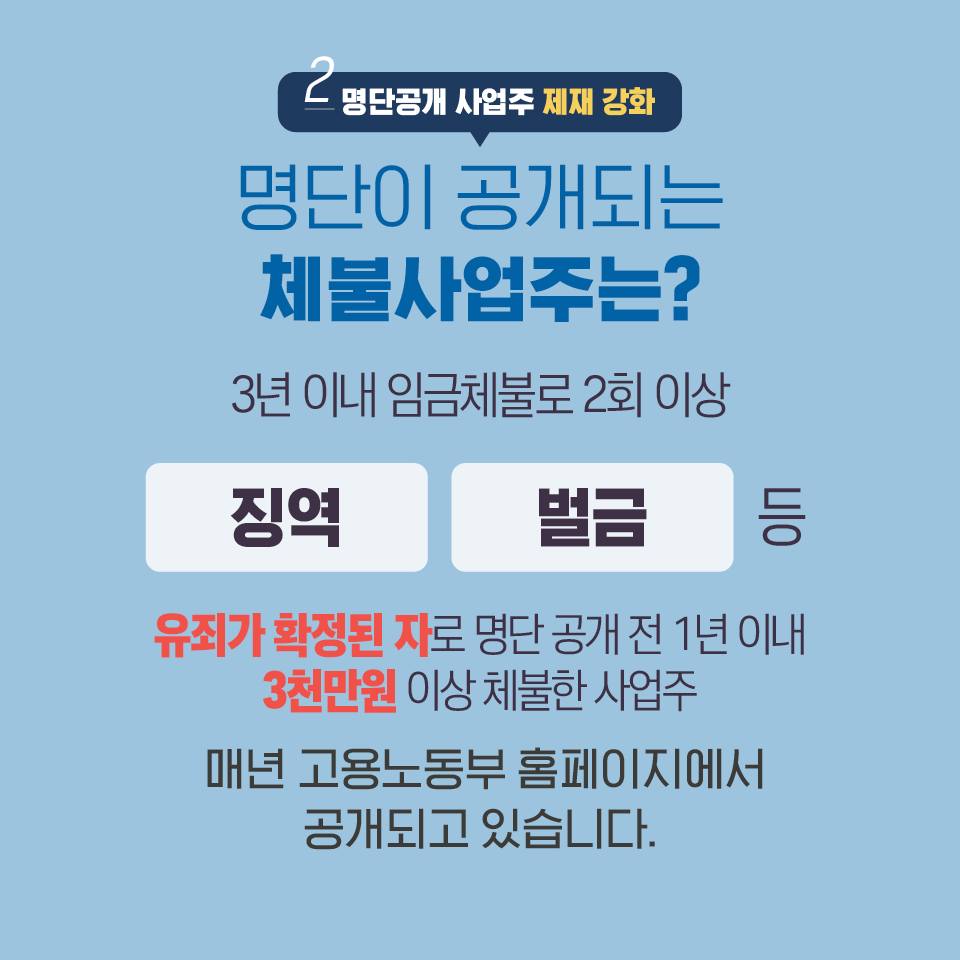 2025년 하반기 달라지는 제도 #1 10월 23일부터 임금체불 제재가 한층 더 강화됩니다!