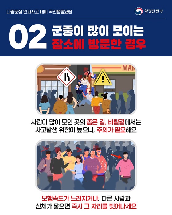 다중운집 인파사고 대비 국민행동요령