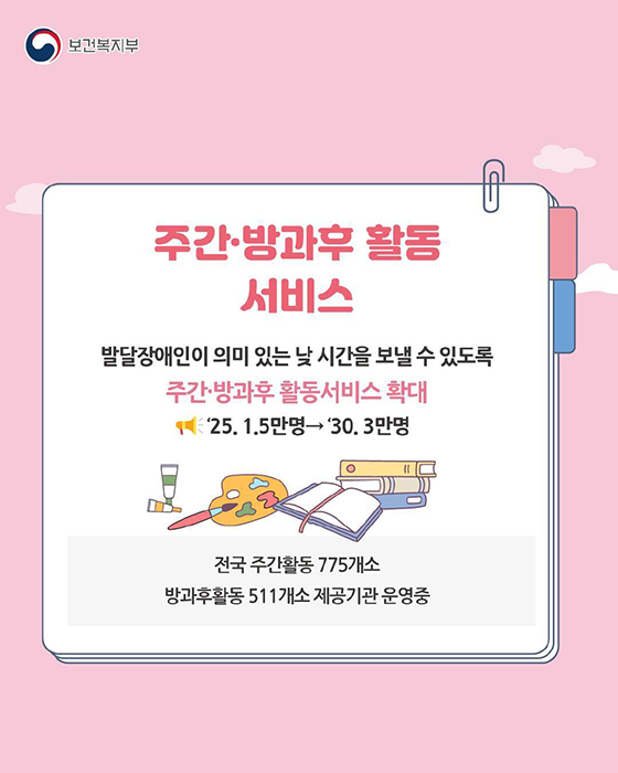 발달장애인의 일상을 더욱 촘촘하게 지원합니다!