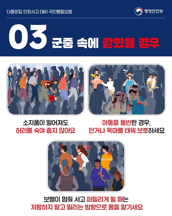다중운집 인파사고 대비 국민행동요령
