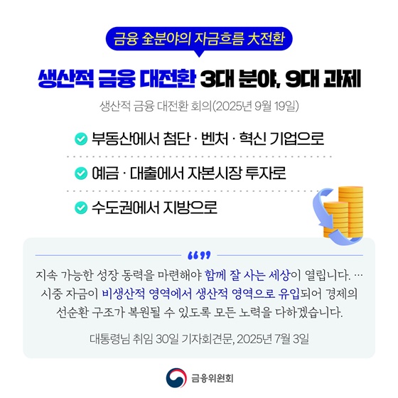 생산적 금융으로 대전환