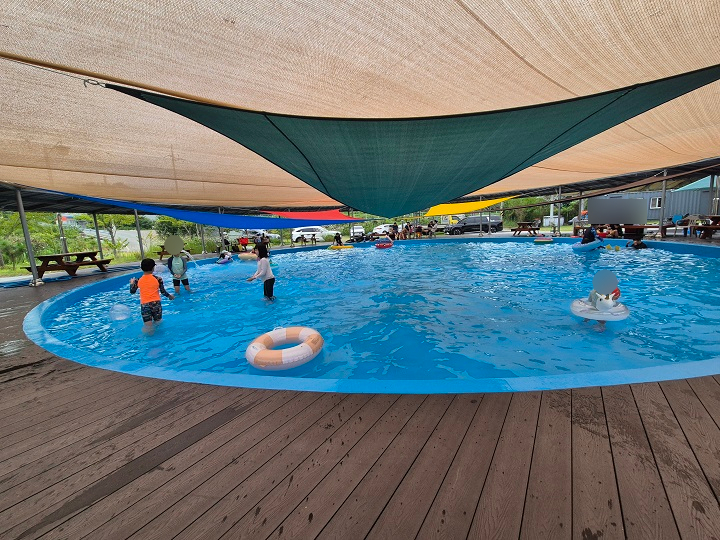 김제시 조수골마을 물놀이 체험.