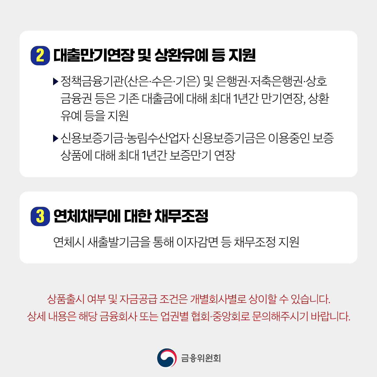 수해 피해 가계·중소기업을 위한 금융지원방안을 마련하였습니다.