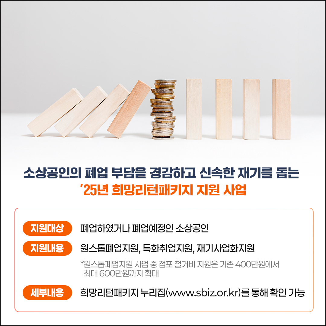 점포 철거비 최대 600만 원까지 지원!