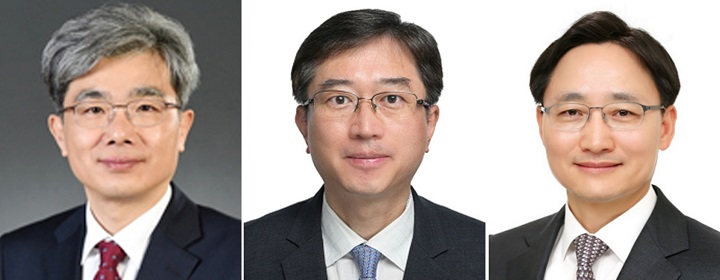 대통령실은 26일 이재명 대통령이 헌법재판소장에 김상환 제주대 법학전문대학원 석좌교수(왼쪽부터), 헌법재판관에 오영준 서울고등법원 부장판사, 국세청장에 임광현 더불어민주당 의원을 지명했다고 강훈식 대통령비서실장의 인사브리핑을 통해 발표했다. 2025.6.26(저작권자(c) 연합뉴스, 무단 전재-재배포 금지)