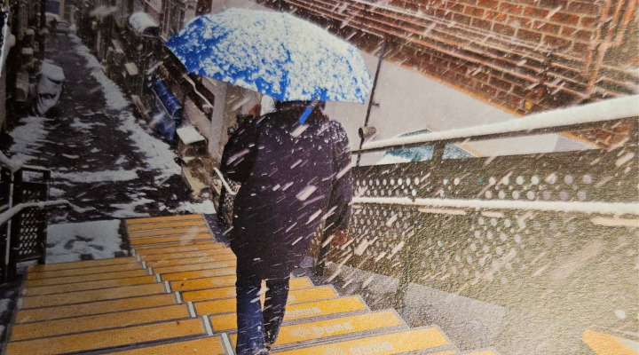 사계절 미끄럼방지 탄소 발열 매트 계단.