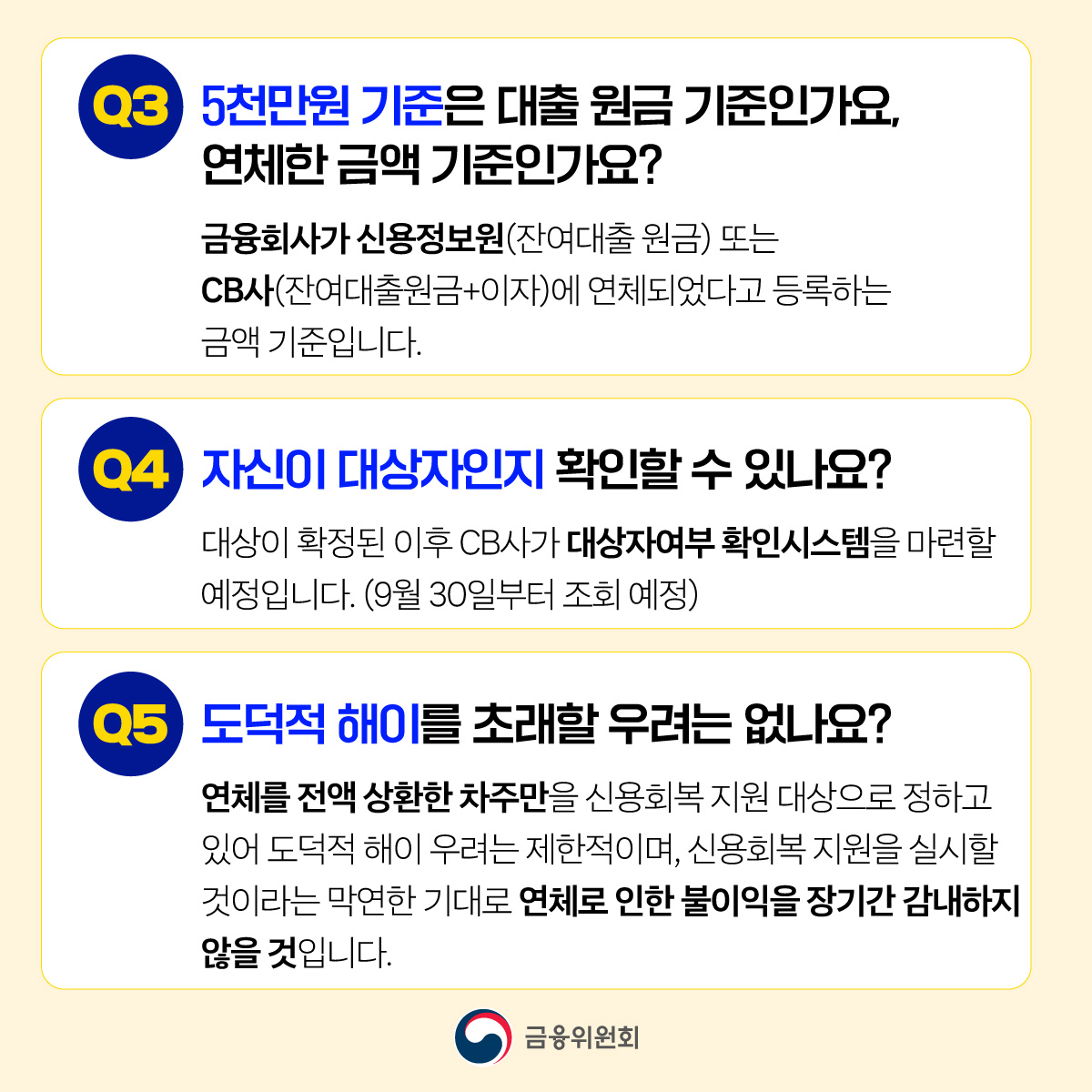 밀린 빚 모두 갚으면 연체이력을 삭제해드리는 신용회복 지원조치