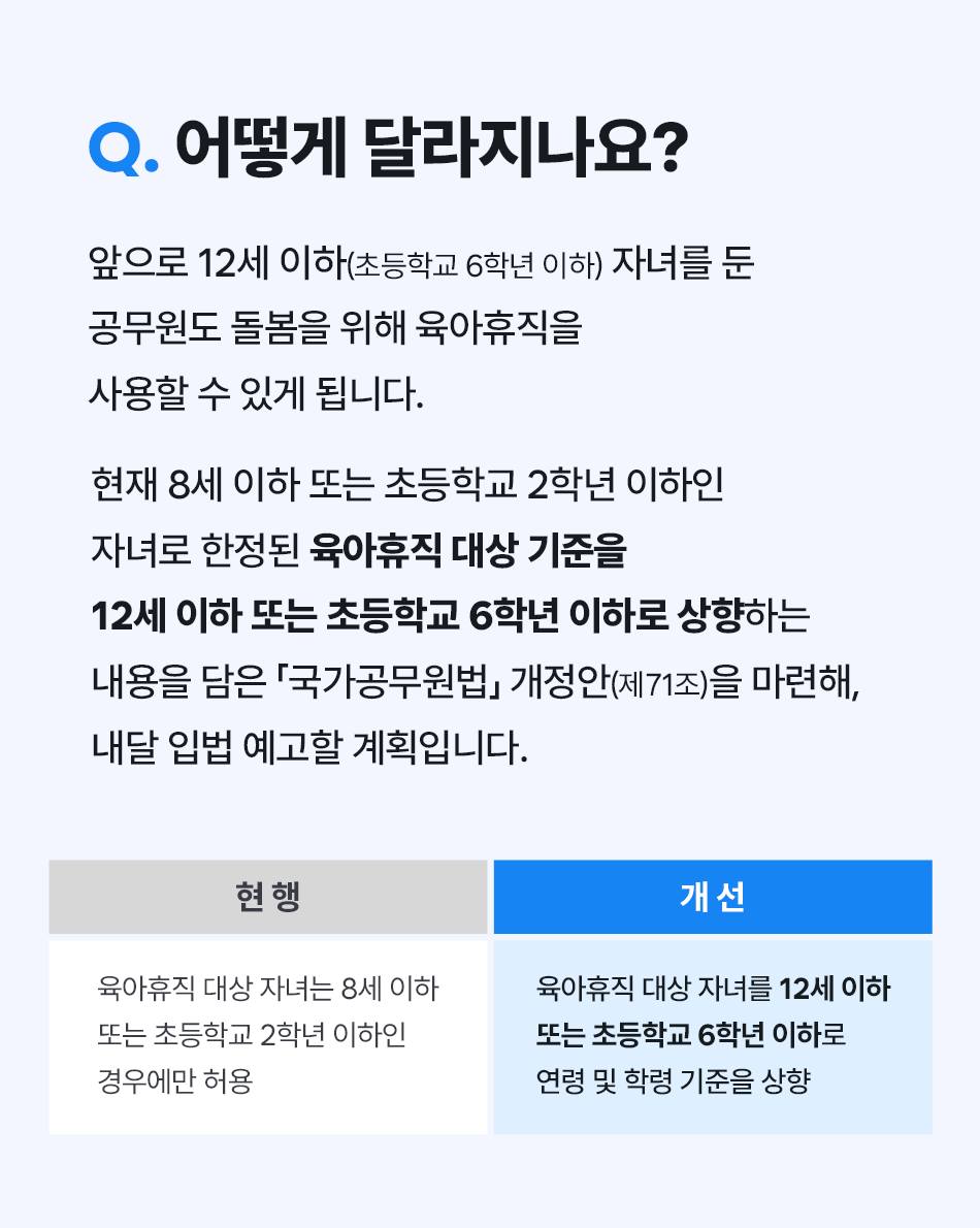 「국가공무원법」개정안 입법 예고