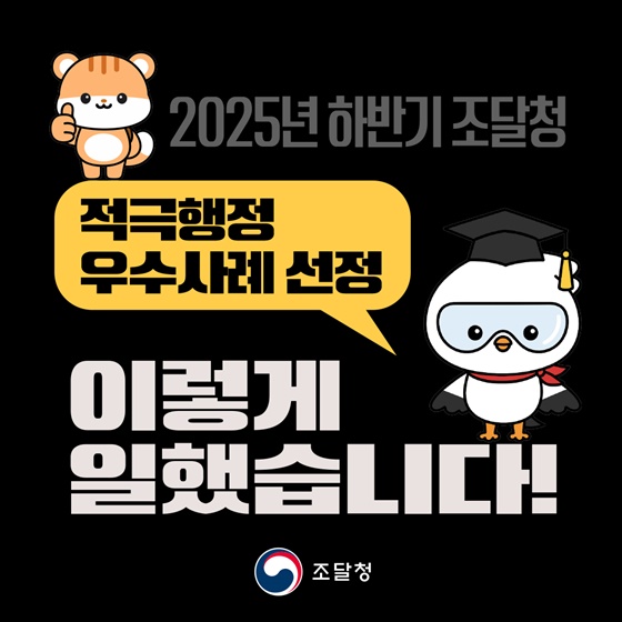 2025년 하반기 조달청 적극행정 우수사례