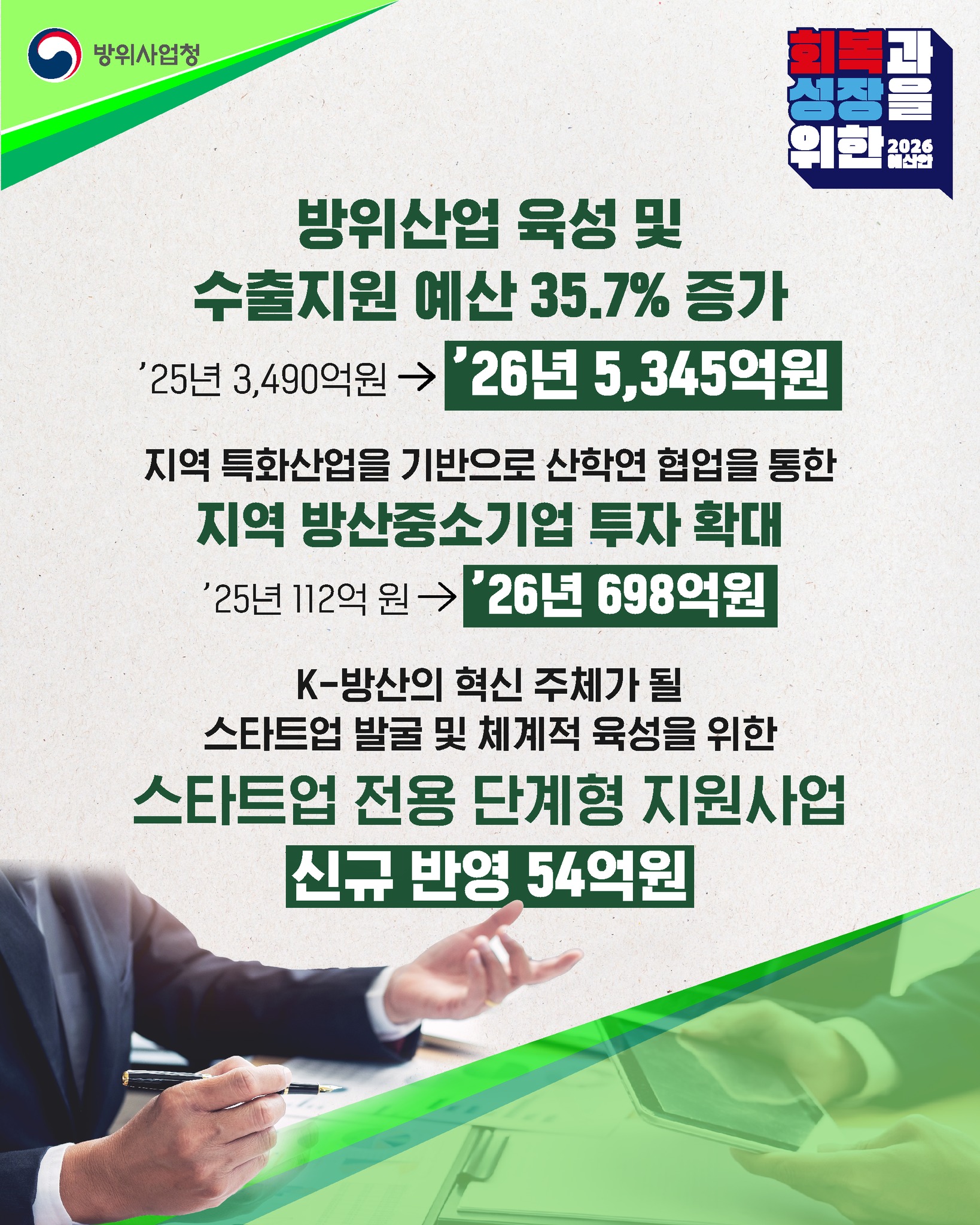 국민안전, 국익 중심의 외교·안보 K-방산 혁신성장 생태계 조성