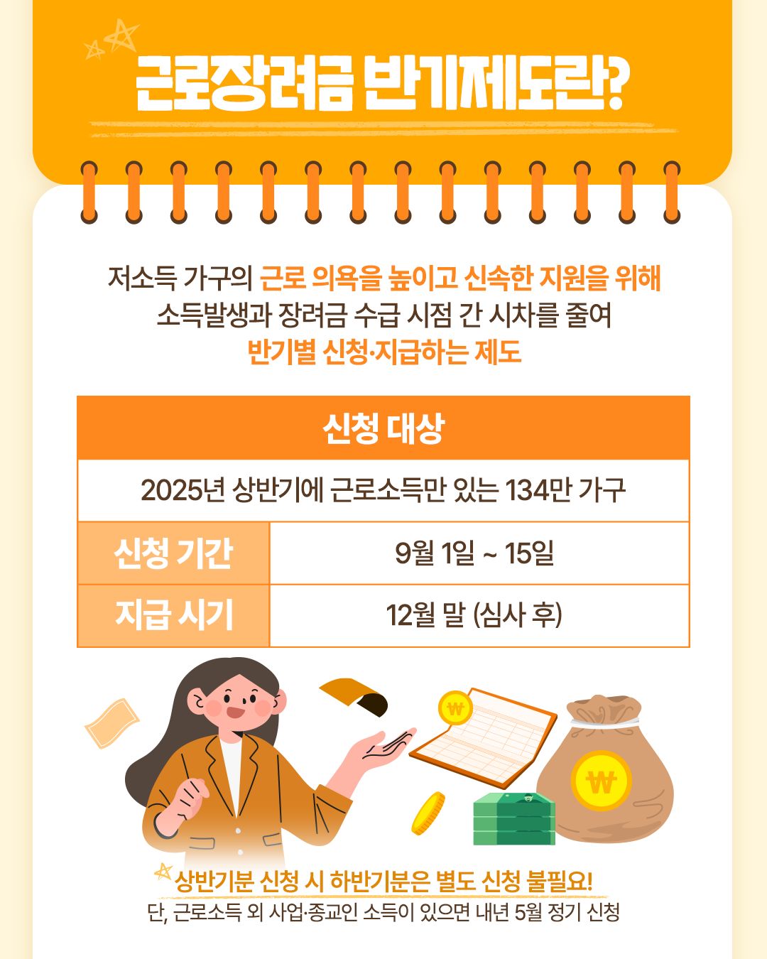 2025 상반기분 근로장려금 안내