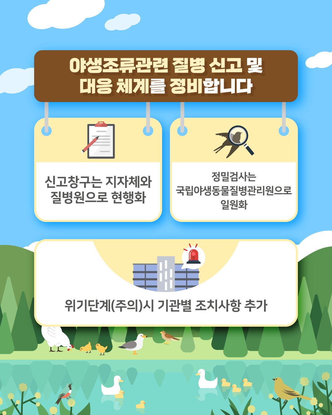 동절기를 대비하여 야생조류 조류인플루엔자 표준행동지침을 개정