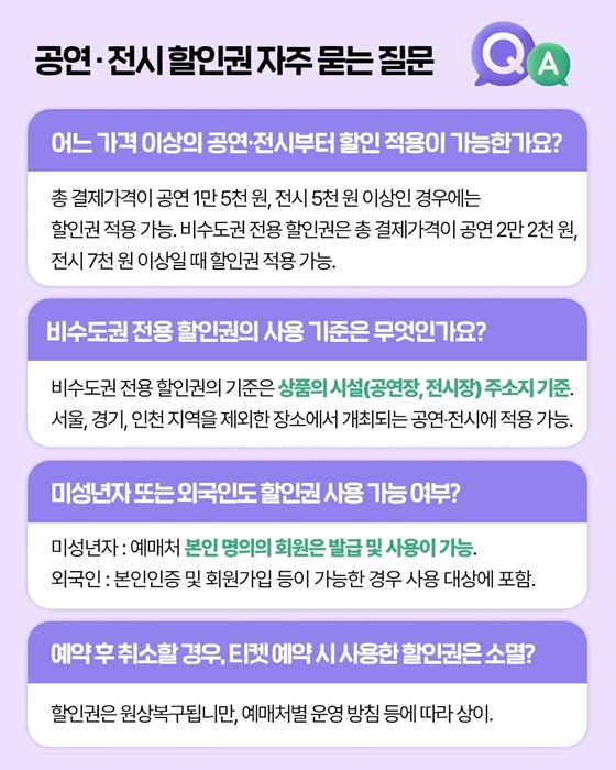 공연·전시 할인권 Q&A 총정리