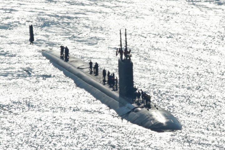 지난 2월 부산에 입항한 미국 해군 로스엔젤레스급 핵추진 잠수함 '알렉산드리아함'(SSN 757·6900톤급) 모습.(ⓒ뉴스1, 무단 전재-재배포 금지)