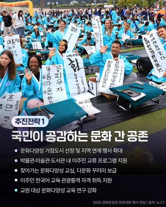 서로를 잇는 문화의 힘 새로운 내일로 나아갑니다