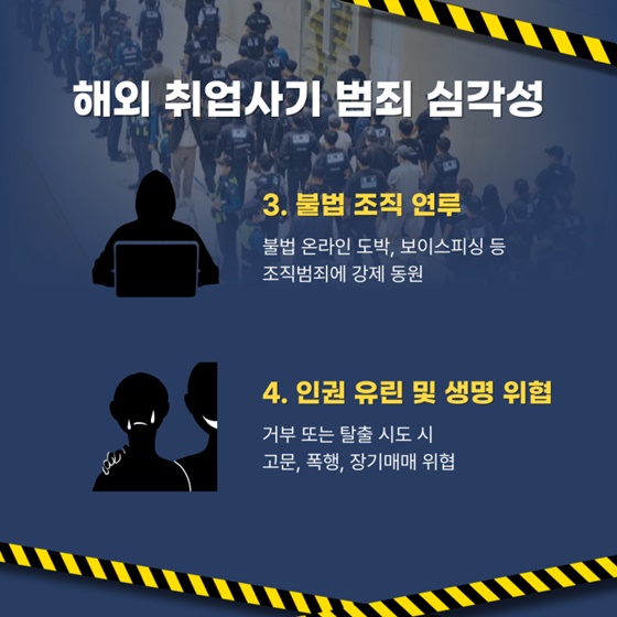 고수익 미끼 해외취업 예방 수칙