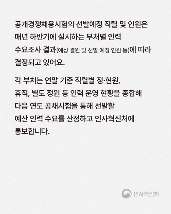 5급 공채 1차시험 성적은 2차시험에 아무런 영향을 미치지 않나요?
