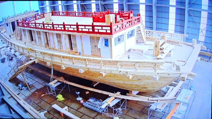 제작 중인 재현선 모형.