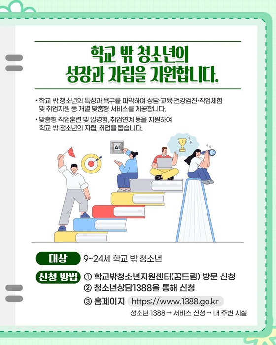 고립·은둔, 학교 밖·가정 밖 위기 청소년에 맞춤형 서비스 제공