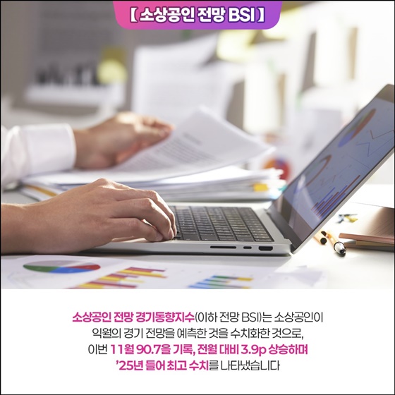 소상공인 경기동향지수(BSI) 2025년 10월, 최고치 달성!