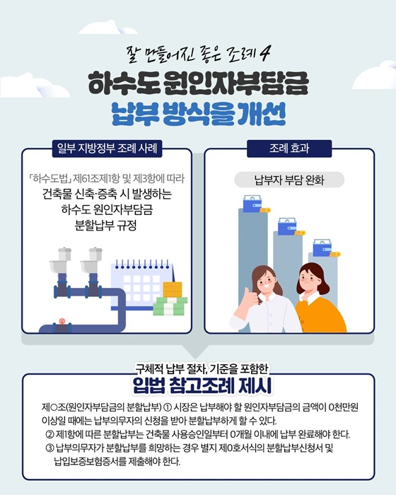 주민생활에 도움이 되는 잘 만들어진 좋은 조례 선정