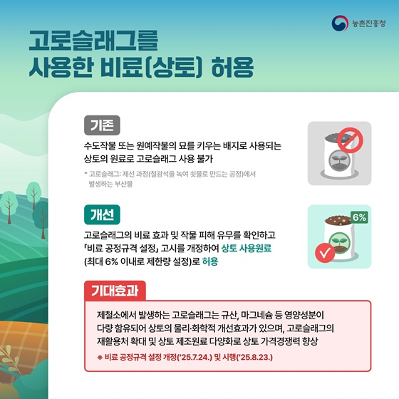 2025년 농촌진흥청 규제합리화 대표사례