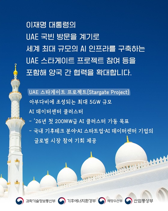 한-UAE 공동으로 UAE 스타게이트 프로젝트 추진