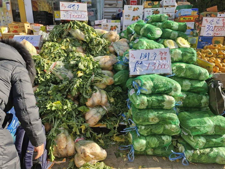 김장철을 맞아 친정 엄마와 함께 전통 시장에 방문했다.