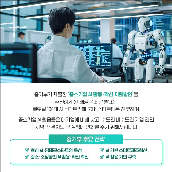 중소기업 인공지능 활용·확산 지원방안 제시