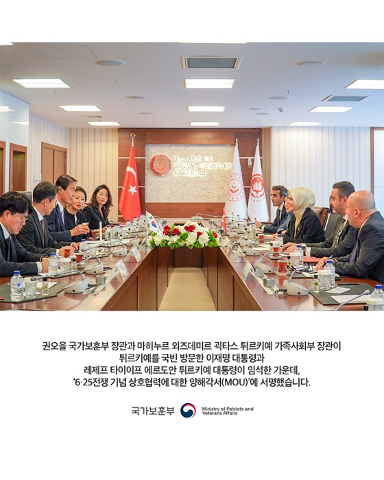 대한민국-튀르키예 보훈 협력 양해각서 체결