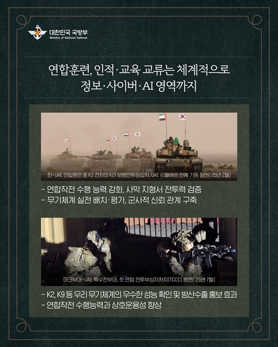 한-UAE 100년 동행 새도약 국방부가 함께하겠습니다