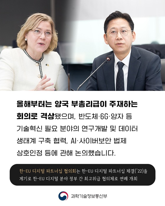 제3차 한-EU 디지털 파트너십 협의회 개최