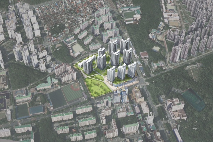 고덕역 도심 공공주택지구 조감도.(국토교통부 제공)