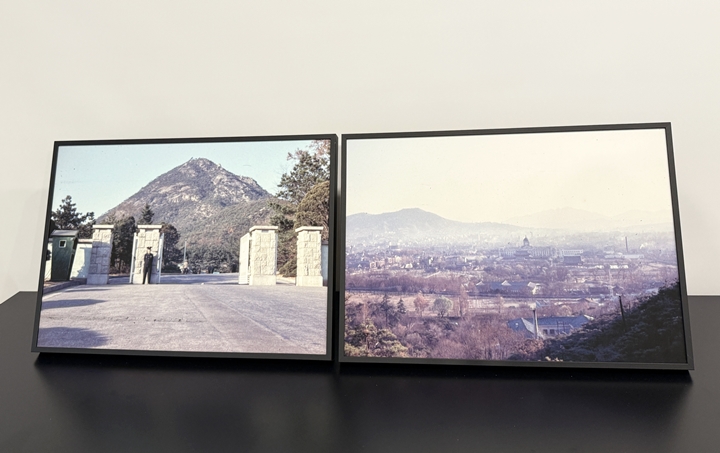 서울 북악산 경무대와 남쪽 전경 사진.