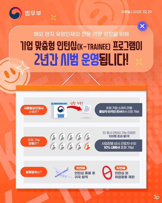 해외 현지 유망인재를 한국의 전문인재로