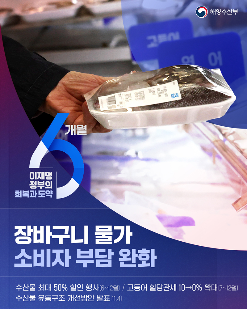 장바구니 물가 소비자 부담 완화 하단내용 참조