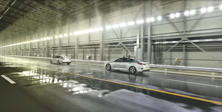 K-City 내 기상환경재현시설.(자동차안전연구원 제공)