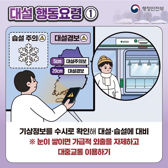 대설 대비 이렇게 행동하세요!