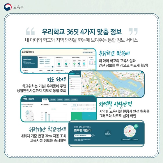 국민 누구나 학교시설과 안전 정보를 한눈에!