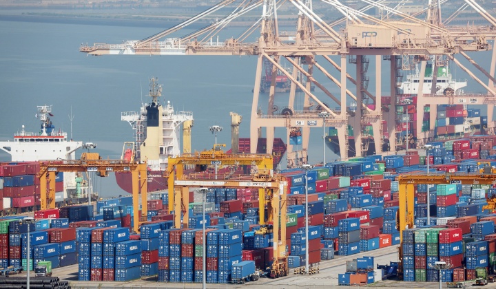 경기 평택시 포승읍 평택항에 수출용 컨테이너들이 세워져 있는 모습. 2025.7.28 (ⓒ뉴스1, 무단 전재-재배포 금지)