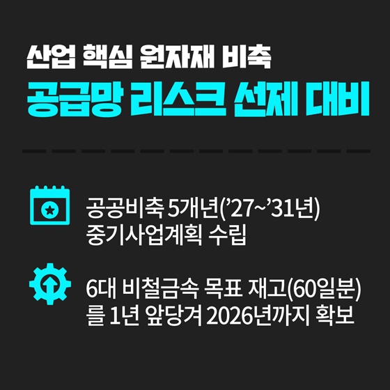 공공비축 기능 확충으로 공급망 안정화