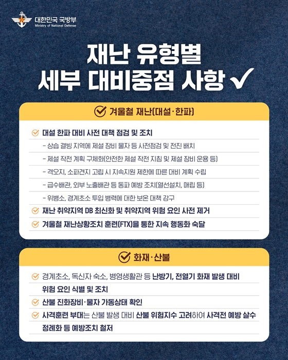 겨울철 재난안전대비태세 지침 강조