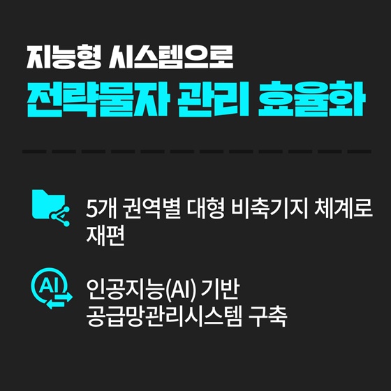 공공비축 기능 확충으로 공급망 안정화