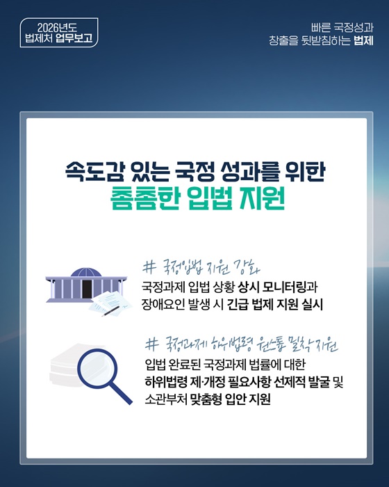 민생을 뒷받침하는 법제