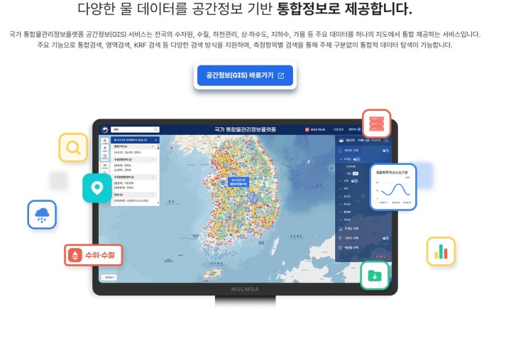 물모아에서 연계되어 바로 볼 수 있는 국가 통합물관리정보플랫폼