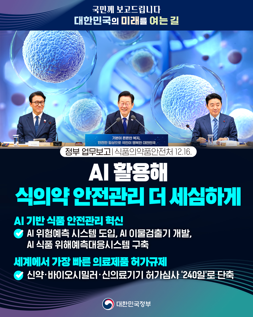 AI 활용해 식의약 안전관리 더 세심하게 하단내용 참조