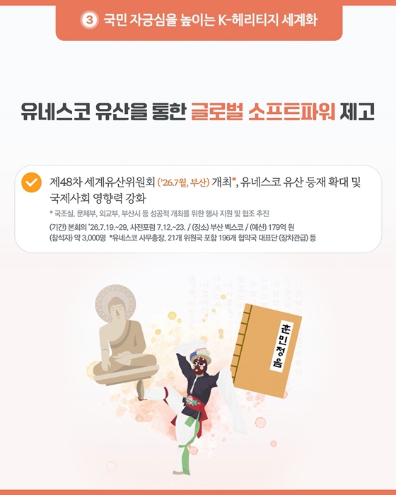 국민과 함께 지키고, 미래와 세계로 나아가는 국가유산
