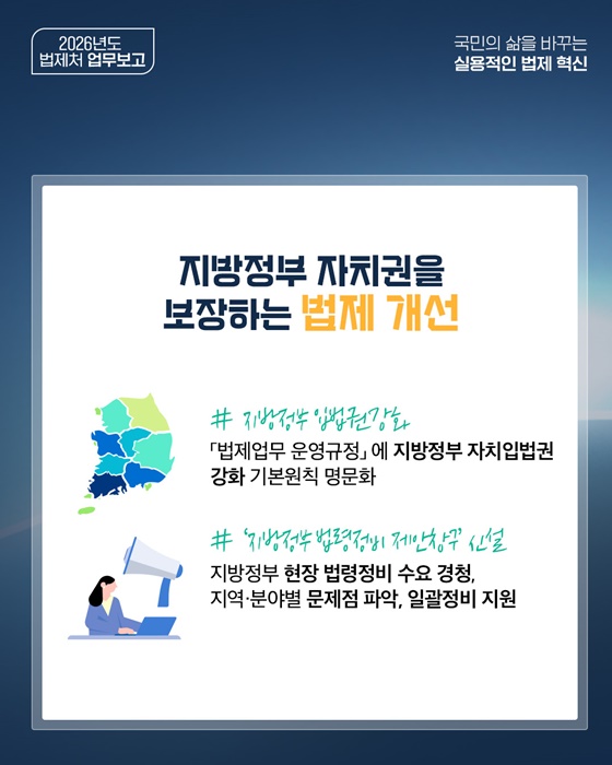 국민의 삶을 바꾸는 실용적인 법제 혁신